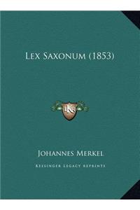 Lex Saxonum (1853)