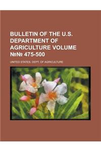Bulletin of the U.S. Department of Agriculture Volume 475-500