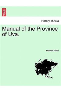 Manual of the Province of Uva.