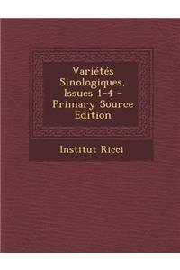 Varietes Sinologiques, Issues 1-4 - Primary Source Edition