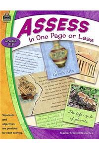 Assess in One Page or Less