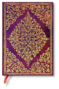 Paperblanks Viola Diamond Rosette Hardcover MIDI Unlined Elastic Band Closure 144 Pg 120 GSM