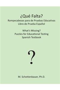¿Qué falta? Rompecabezas para de Pruebas Educativas