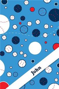Etchbooks John, Baseball, College Rule, 6 X 9', 100 Pages