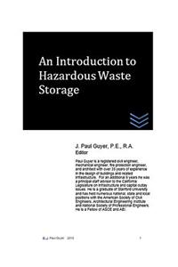 Introduction to Hazardous Waste Storage