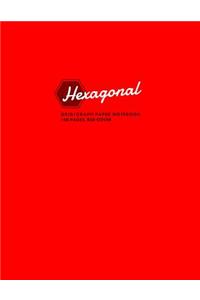 Hexagonal Grid/Graph Paper Notebook, 160 Pages, Red Cover