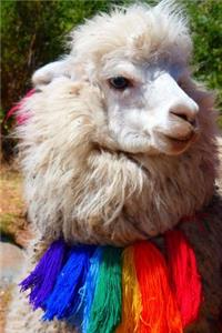 Alpaca with a Colorful Scarf Animal Journal
