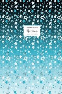 Graph Paper Notebook - Square Grid Journal - Teal Stars