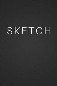 Sketch - Art Sketch Book (Blank Notebook) Black Cover