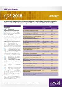 CPT 2018 Express Reference Card: Cardiology