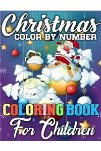 Christmas Color By Number Coloring Book for Children