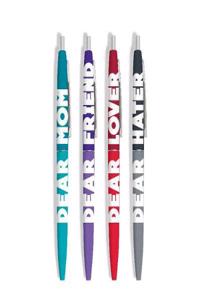 Knock Knock Dear Pen Set (Mom, Friend, Lover, Hater)