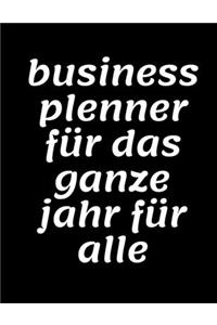 Business plenner für das ganze jahr für alle