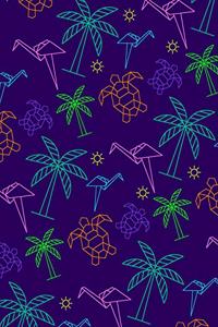 Tropical Geometric Pattern Coloring Notebook for Teens