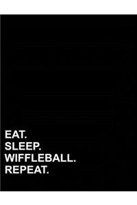 Eat Sleep Wiffleball Repeat: Six Column Ledger Accounting Paper, Appointment Book, Business Ledgers And Record Books, 8.5 x 11, 100 pages