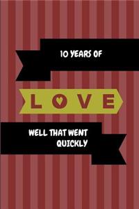 10 Years of Love Well That Went Quickly
