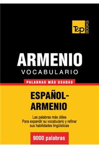 Vocabulario Espanol-Armenio - 9000 Palabras Mas Usadas