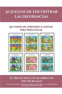 Lecciones de aprender a contar para preescolar (30 juegos de encontrar las diferencias)