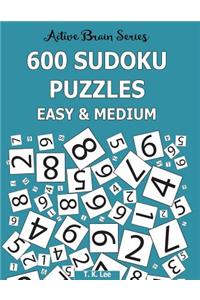 600 Sudoku Puzzles, Easy and Medium