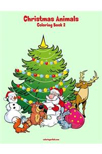 Christmas Animals Coloring Book 2