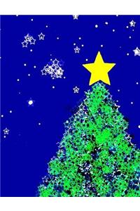 Christmas Notebook 8.5 x 11 - 150 lined pages glossy softcover