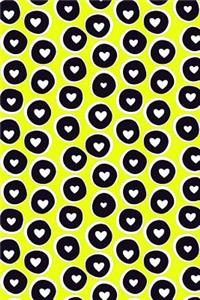 Journal Notebook Hearts in Circles Pattern 4