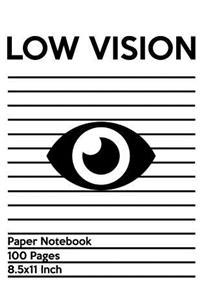 Low Vision Paper Notebook