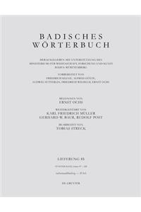 Badisches Wörterbuch. Band V/Lieferung 85