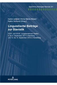 Linguistische Beitraege Zur Slavistik