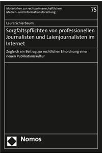 Sorgfaltspflichten Von Professionellen Journalisten Und Laienjournalisten Im Internet
