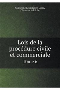 Lois de la procédure civile et commerciale Tome 6