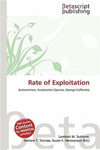Rate of Exploitation