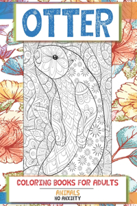 Coloring Books for Adults No Anxiety - Animals - Otter