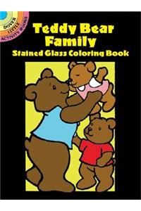 Teddy Bear Family Stained Glass Coloring Book