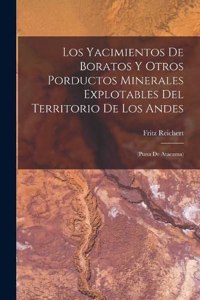 Yacimientos De Boratos Y Otros Porductos Minerales Explotables Del Territorio De Los Andes