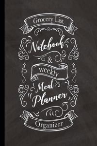 Grocery List Notebook & Weekly Meal Planner Organizer