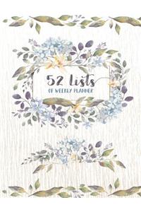 52 Lists of Weekly planner