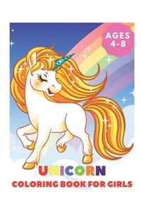 Unicorn Coloring Book for Girls Ages 4-8