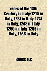 Years of the 13th Century in Italy