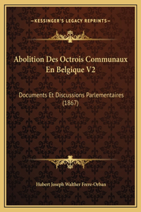Abolition Des Octrois Communaux En Belgique V2