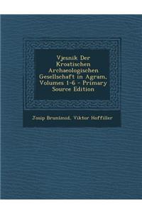 Vjesnik Der Kroatischen Archaeologischen Gesellschaft in Agram, Volumes 1-6 - Primary Source Edition