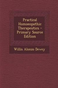 Practical Homoeopathic Therapeutics