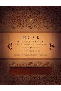 HCSB Study Bible, Mahogany Leathertouch Indexed