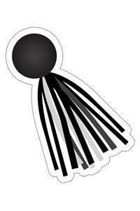 Simply Stylish Black & White Tassels Cut-Outs