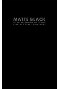 Matte Black Dot Grey Grid Notebook, 5x8, 100 Pages