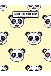 Panda Isometric Graph Paper Notebook
