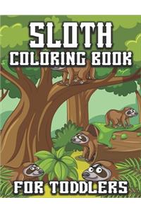 Sloth Coloring Book for Toddlers