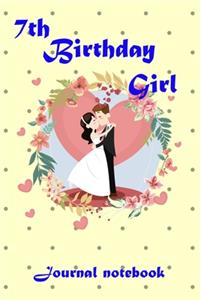7th Birthday girl journal notebook