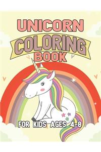 Unicorn Coloring Book for Kids Ages 4-8