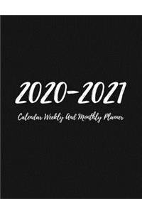 2020-2021 Calendar Weekly And Monthly Planner